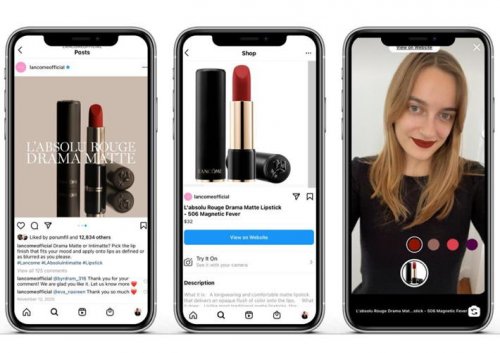 Instagram shoppers can now virtually try on Lancôme lipsticks thanks to...